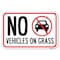 Signmission No Vehicles on Grass Heavy-Gauge Aluminum Sign, 12" x 18", A-1218-23552 A-1218-23552 - alternate 1